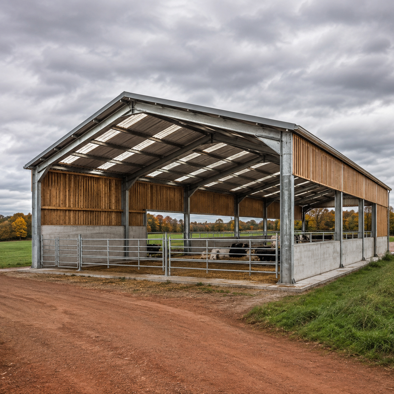 Prefab Agricultural Buildings Steel Farm Building With Galvanized Structure