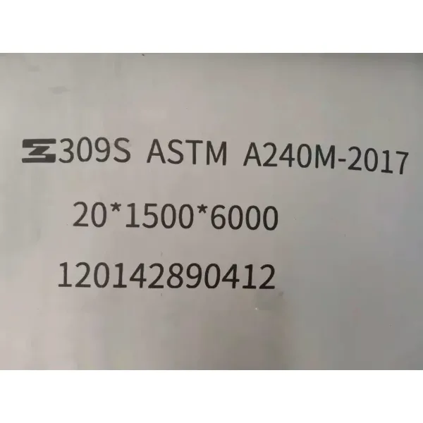 Hot Rolled 309S Stainless Steel Plate SUS 309S Plate Corrosion Resistant High Temperature Resistant