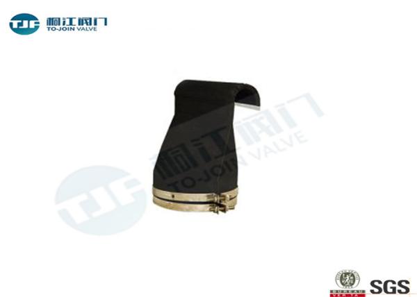 Rubber Duckbill Check Valve Corrosion Resistant With Stainless Steel Clamps Ends