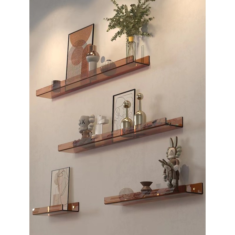 Custom Single-Tier Acrylic Display Rack for Kitchen Bathroom Partition Living Room Storage for Household Use Includes Pot Holder