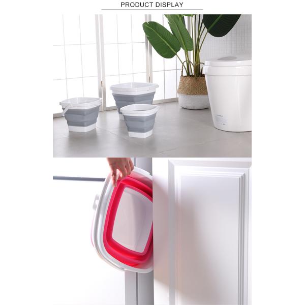 ведро силикона посуды силикона сбережений космоса 5L складное