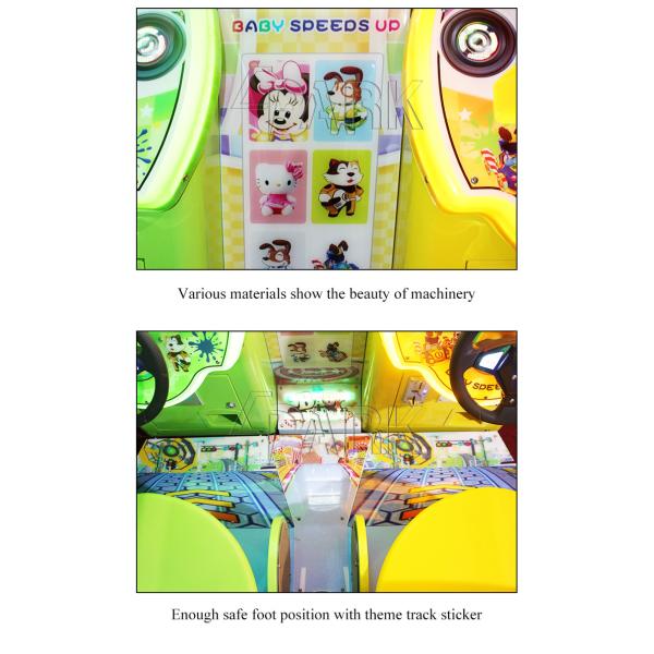 Indoor Amusement Children 100W Car Racing Game Machine