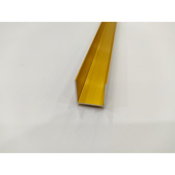Custom Aluminium Profiles Gold Anodizing Aluminium Channel Profile with T5 Temper