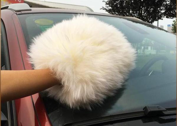 A luva da lavagem de carros da pele de carneiro paire a pele de carneiro genuína do Merino da luva da lavagem de carros de lãs