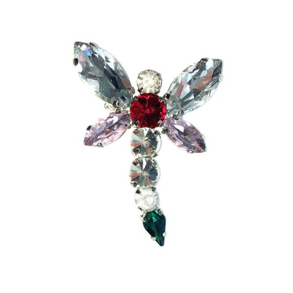 Fashion Rhinestone T Shape Metal Shoe Buckles Europe Style For Ladies