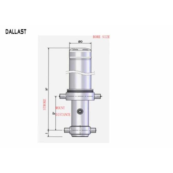 Semi Trailers Telescopic Hydraulic Cylinder Single Acting Long Stroke For Industry Mining