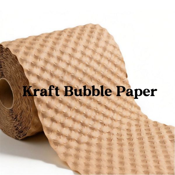 Brown 80GSM Bubble Paper Roll 50m Heavy Duty Brown Wrapping Paper