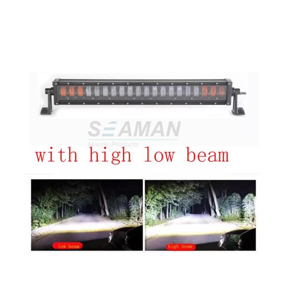 11200lm 22 Inch 160w 12v 24v Led Work Light Bar High Low White Amber 4 X 4 Truck Pickup Jeep