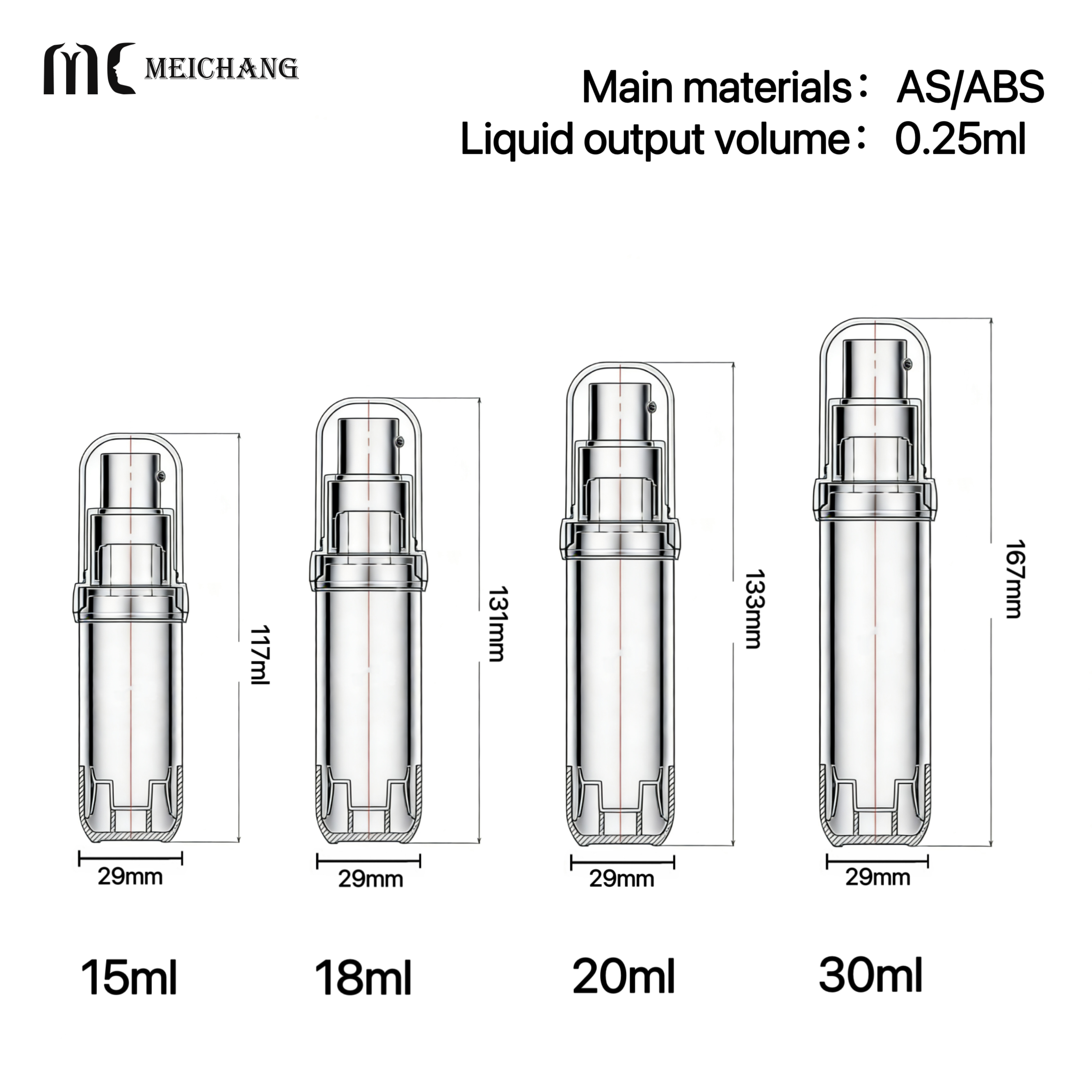 Pill-Shaped Airless Pump Bottle with Medical-Grade Vacuum Preservation and 0.25ml Spray Volume for Skincare Serums