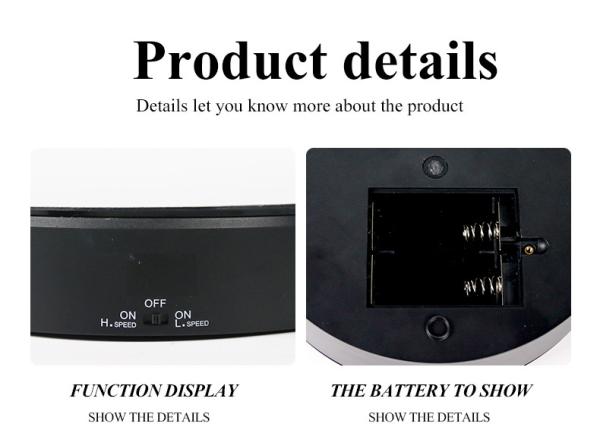 Real Mirror Face Electric Rotating Display Stand With High And Low Speed Rotation