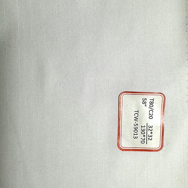 TC 80/20 32*32 130*70 Workwear Fabric Fine Twill Casual Wear Fabric
