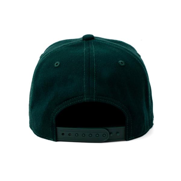Customized Dark Green Hip Hop Snapback Hats Flat Brim 100% Cotton