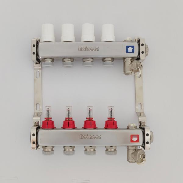 ZZ18155 PEX Radiant Floor Heating Stainless Steel Manifold Set , Underfloor Heating Manifolds Stainless Steel Manifold