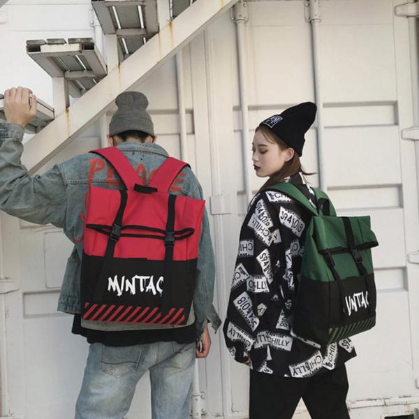 Ins is a hot seller of backpacks for male lovers, Korean version of fashion and individuality bag