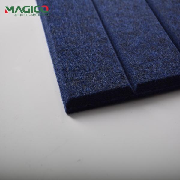 Interior Wall Covering Polyester Sound Absorbing Panels Grooving Polyester Wall Panels