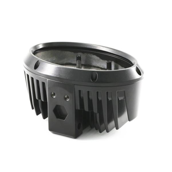 50000 tiros Vida do molde Deburring Black Coating Alumínio LED Flood Light Housing Die Casting