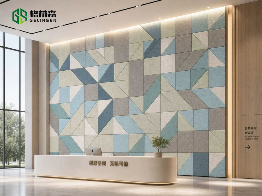 Wood Fiber Acoustic Board Sound Absorbing Panels Soundproofing Multiple Colors for Cinema