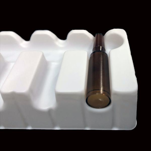 Custom 7 Cells Ampoules Plastic Tray White PS Material Lightweight Durable Insert for Box