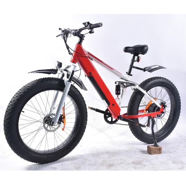 3H Charging Fat Tire Electric Mountain Bike , 32kph 500w Electric Mountain Bike