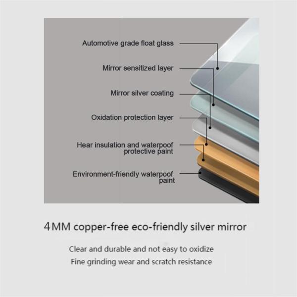 Стенное зеркало Клеевая подставка карман полукруглый компактный волнистый полная длина домашний декор