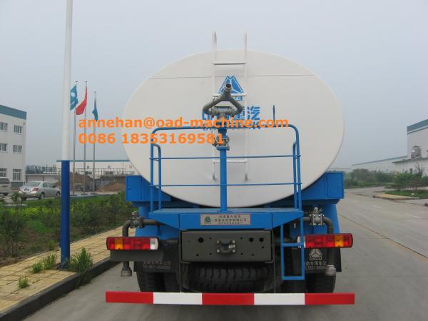 SINOTRUK HOWO Liquid Tanker Truck 6x4 290hp Water Tank Truck 15m3 10 tires