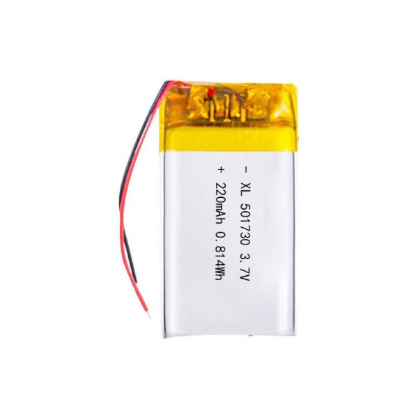 501730 3.7V 220mAh Rechargeable Li-Po Battery for Fitness Tracker and Toys