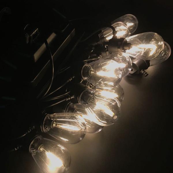 Solar String Lights S14 LED Bulbs Decorative Outdoor Garland Wedding 12 Bulbs Light Waterproof Decor For Party Yard Fairy Light