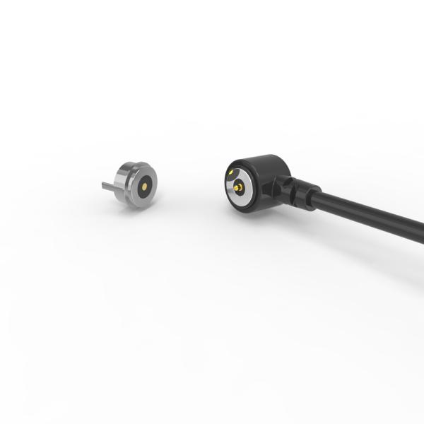 2A 12V Cable Connector Dia.8.0MM 2Pin Male And Female Pogo Pin Magnetic and Mechanical Life 10000 Cycle Min