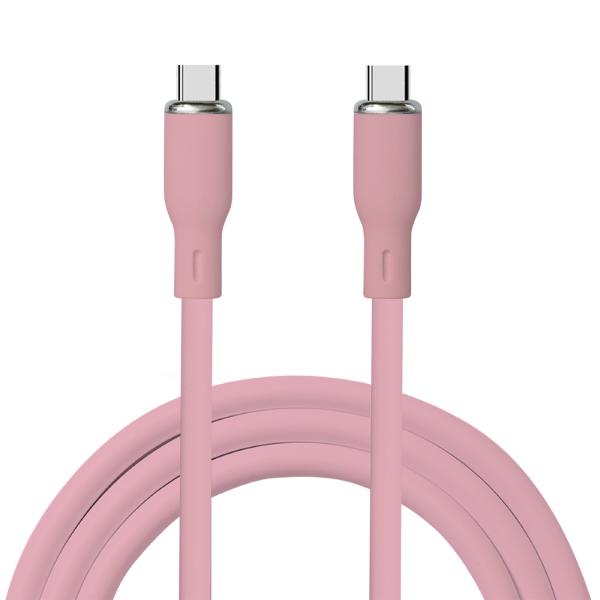 3A Output Silicone USB Charging Cable Pink / White / Blue / Black / Green Color