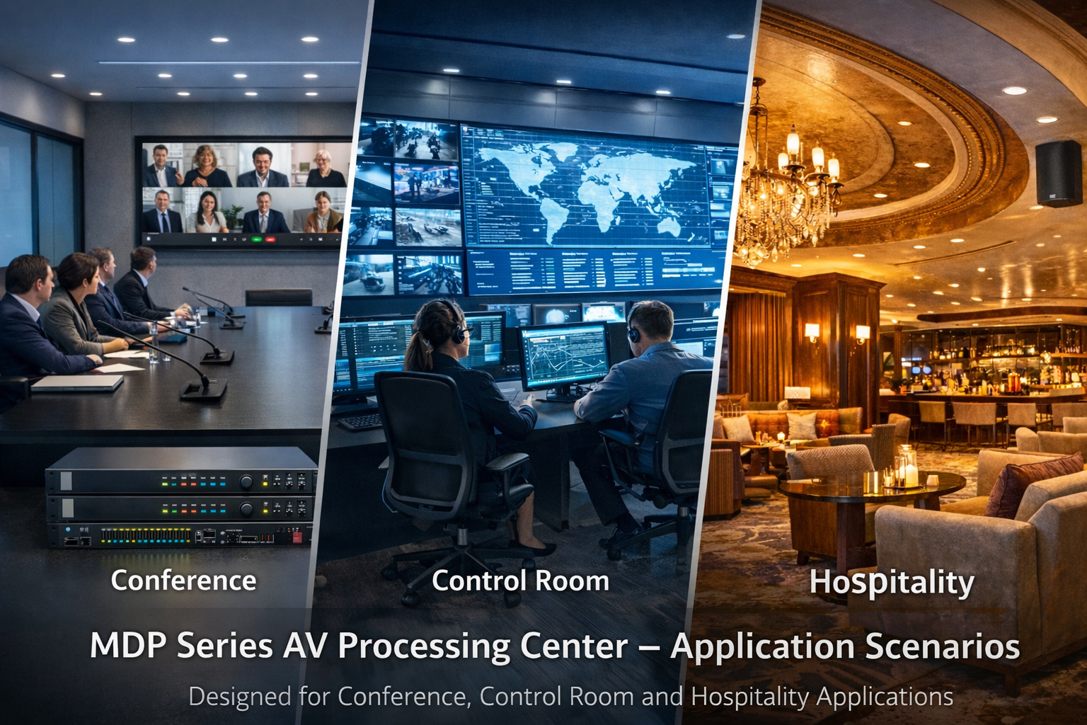 AV Processing Center HDMI Matrix Switcher 4K 60Hz Video Processor | All-In-One Conference Solution