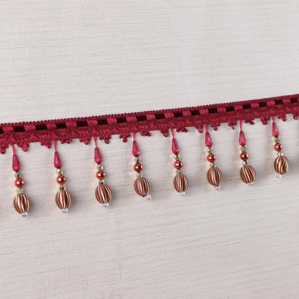 Handmade fashionable chain beads lace tassels fringes for curtain/sofa/pillow decoration
