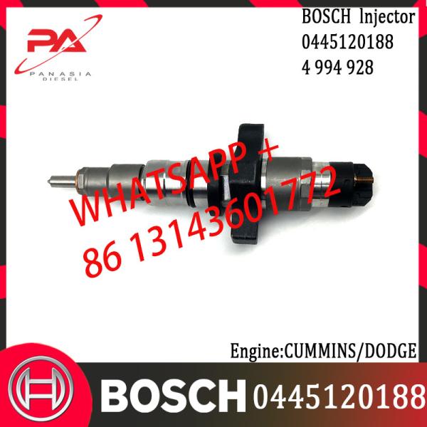 injetor comum diesel original 0445120188 do trilho 0445120114 0445120238 4994928 para CUMMINS/DODGE/RAM