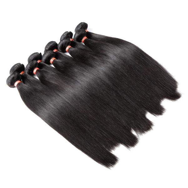 No Tangle Brazilian Virgin Human Hair Full Black Virgin Cuticle Aligned Weaving Extension