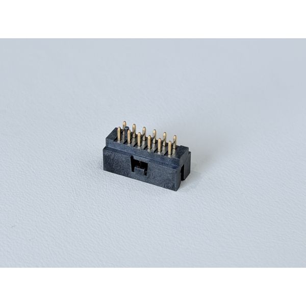 2.00mm Pitch Dual-Row Pin Header Connector, Vertical PCB Mount, 2×6 Pins, Electrical Signal Gold-Plated Terminal Connector for Automotive, Server & Industrial Devices