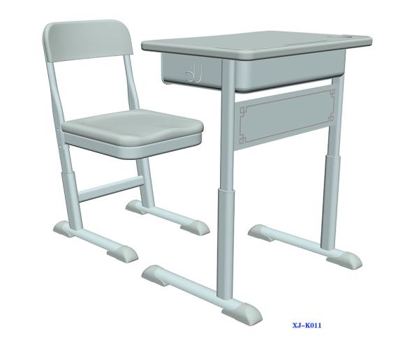 K11 Modern Single Student Table And Chair Set With Groove HDPE Material