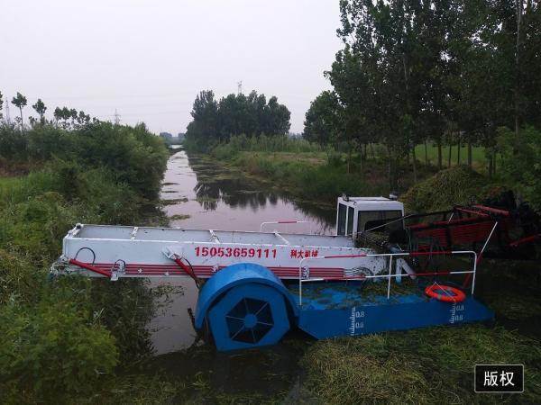 2000m2 1m Automatic Aquatic Weed Harvester Cutting Machine River Cleaning Boat
