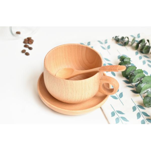 Insulated Beech Wooden Drinking Cups 200ml 250ml Retro Tea Cup With Handle