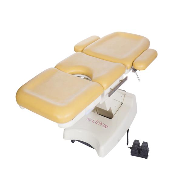 LDF200 Multifunctional Examination obstetric table/Electric Parturition Bed/Pink Leather steelGynecology obsttric table