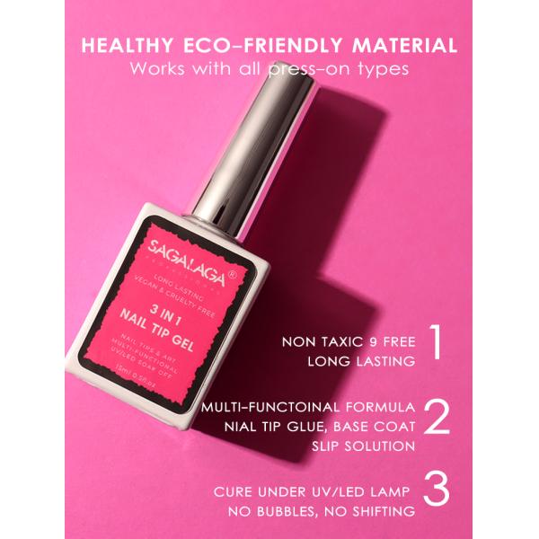 Mejorar su juego de uñas con 85G de capacidad de la punta de gel de pegamento X de las uñas de extensión de consejos Kit de cubierta completa y logotipo privado de gel de uñas Kit