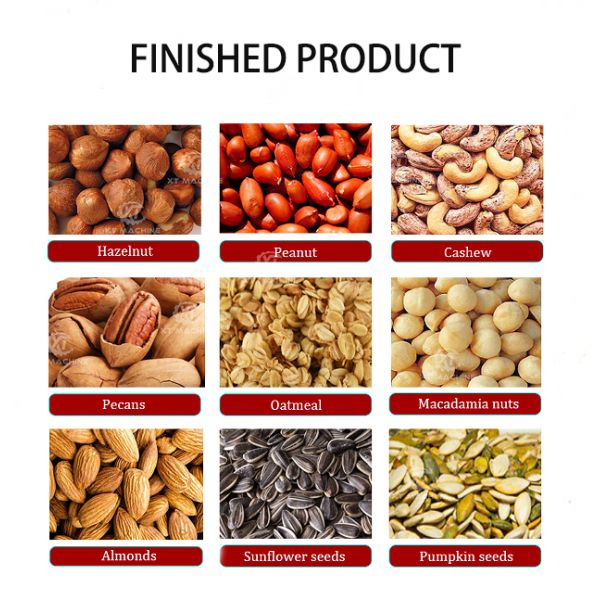 Belt Type Continuous Peanut Roasting Machine with 500kg/h Commercial Baking Oven PLC Control for Food Processing