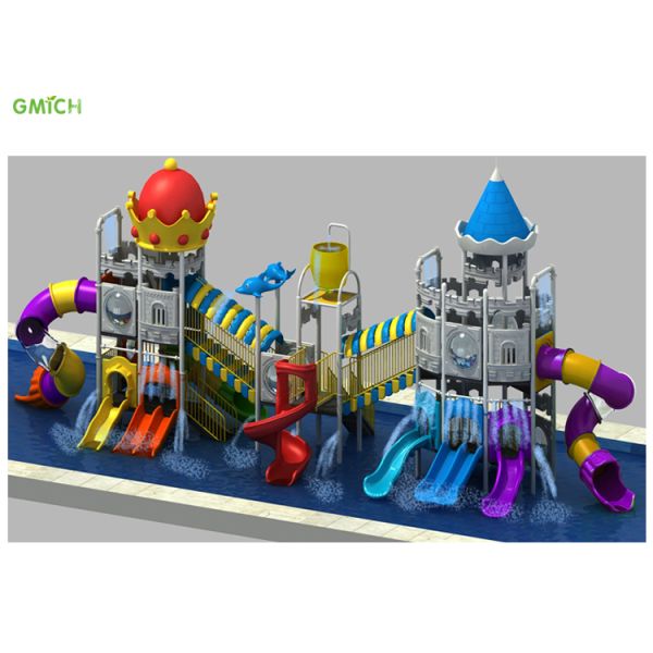 Fade Resistance Outdoor Hotel Water Park Slide Commercial Water Park Equipment