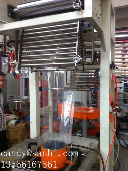 600mm PVC Heat Shrink  Pe Film Blowing Machine For Packing Foodstuff