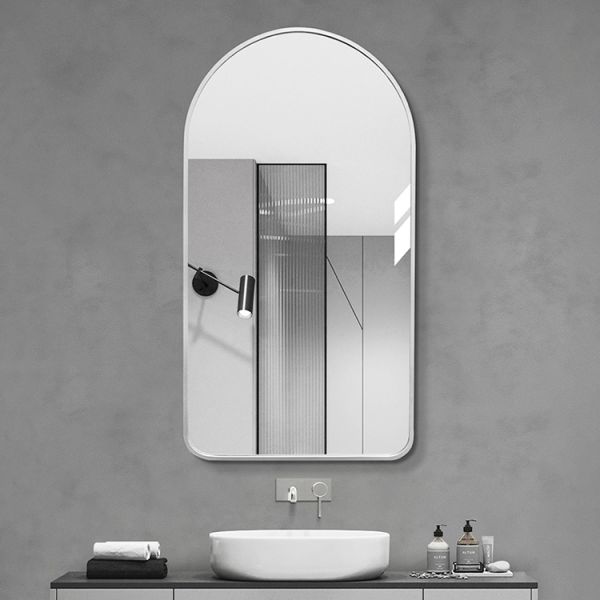 Wall Mounted Metal Frame Arch Bathroom Mirror Decorative Dressing Mirror For Bedroom