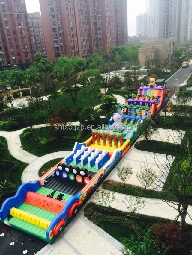 Inflatable Obstacle Course Commercial Bounce Course Kids Play Equipment Water Slide Combo Safety Certified Modular Event System