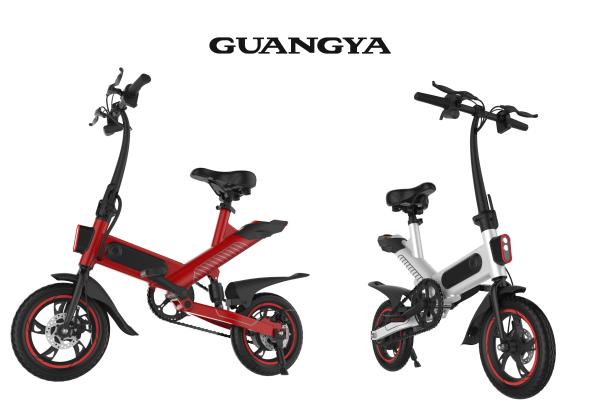 Three Colours Folding Electric Bicycle 10AH Lithium 15 Degrees Climbing Ability