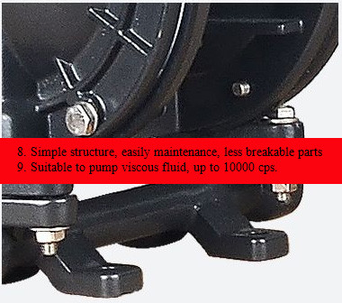 Cast Steel Pneumatic Diaphragm Pump For Sewage Diaphragm 7 Bar DN50