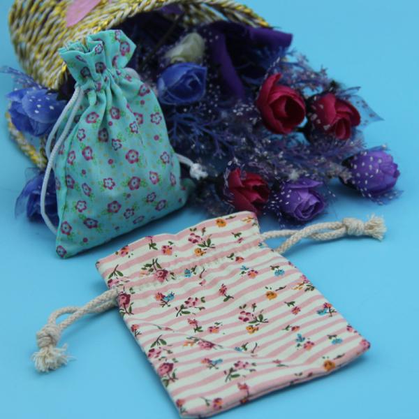 мешок наушников хлопка Drawstring цвета 8x12cm Pantone