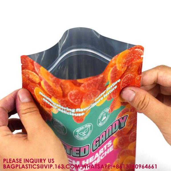 Baggies Edible Packaging Recyclable Stand Up Pouch Gummy Candy Child Proof Mylar Bags