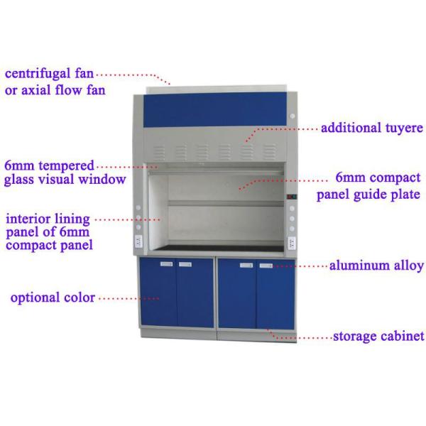 Cold Rolled Steel Laboratory Fume Hood , Large Solid Benchtop Fume Hood