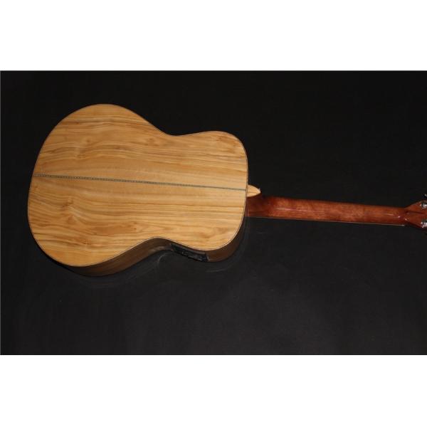 AAAA all Solid imported olive wood OM body custom guitar acoustic electric guitar